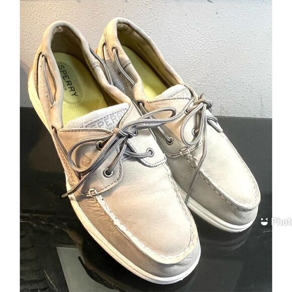 Sperry Top Sider Songfish STS 95674 Women’s Boat Shoes Leather Gray SZ 9.5 M - Picture 2 of 8